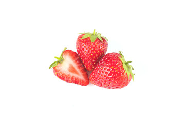 Strawberry isolated on white background.