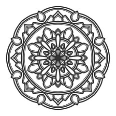 mandala flower illustration design