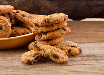 Cookies on a wooden background