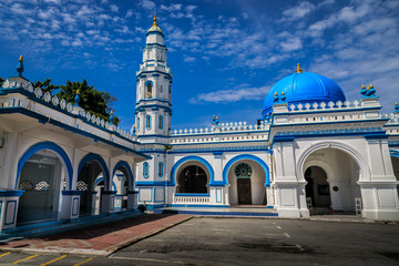 Fototapeta na wymiar Panglima Kinta Moschee, in Ipoh Malaysia