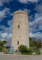 Old tower of Camp Okaukuejo at the Etosha Nationalpark in northern Namibia