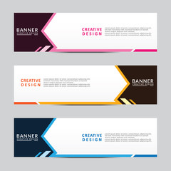 Vector abstract geometric design banner web template. Modern design. Vector illustration