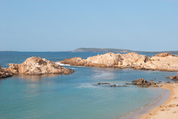 Fototapeta na wymiar Pregonda bay of Minorca a Spanish island in the summer