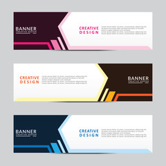 Vector abstract geometric design banner web template. Modern design. Vector illustration