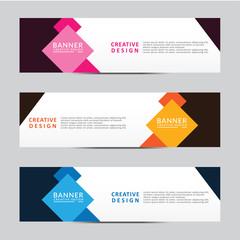 Vector abstract geometric design banner web template. Modern design. Vector illustration