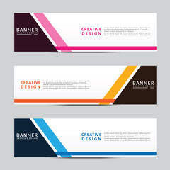 Vector abstract geometric design banner web template. Modern design. Vector illustration