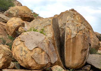 Landscape of the Erongo Mountains in northern Namibia