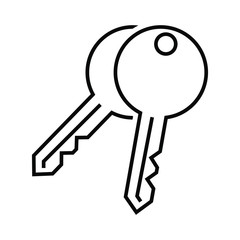  Key vector icon illustration. Key symbol.
