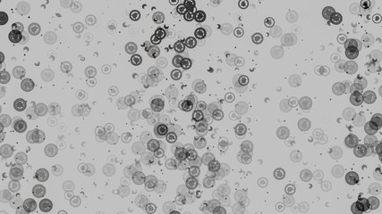 Abstract monochrome Painted Illustration  by the program on mobile.