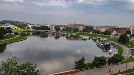Fototapeta na wymiar Vistula River, Krakow, Poland