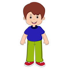 Obraz premium Illustration of Cute Little boy