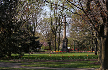park in spring at Niagara Falls