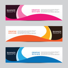 Vector abstract geometric design banner web template. Modern design. Vector illustration