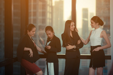 Fototapeta premium The business team is discussing in the modern office. Modern business
