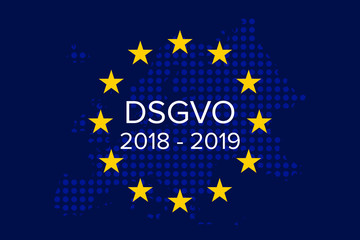 General data protection regulation german mutation: Datenschutz Grundverordnung fur Unternehmen (DSGVO), 2018 - 2019, 1 year on