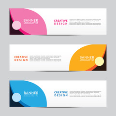 Vector abstract geometric design banner web template. Modern design. Vector illustration