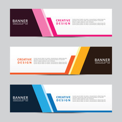 Vector abstract geometric design banner web template. Modern design. Vector illustration