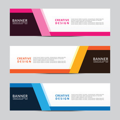 Vector abstract geometric design banner web template. Modern design. Vector illustration