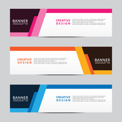 Vector abstract geometric design banner web template. Modern design. Vector illustration