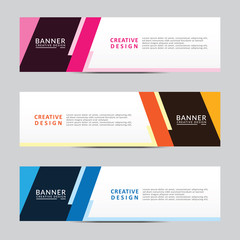 Vector abstract geometric design banner web template. Modern design. Vector illustration