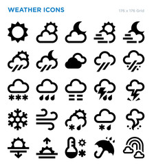 Weather Forecast Climate Icon Set