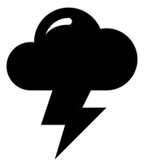 Lightning Bolt Thunder Storm Vector Icon