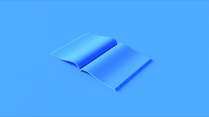 Blue Open Magazine 3d illustration 3d render
