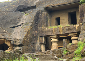 old buddhisht cave in mountain