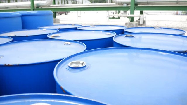 Barrel tank in storage yard
