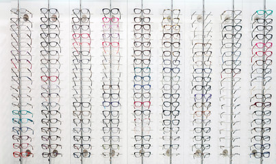 Fototapeta na wymiar Large selection of eye frames for glasses i