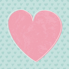 Background with cute hearts and copyspace - love concept. Vector