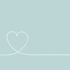 Cute card with hand drawn heart and copyspace. Vector