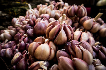 Garlic Cloves at the Market in the Mexico City