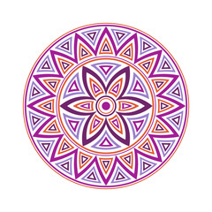 Mandala. Creative circular ornament. Round symmetrical pattern.