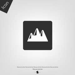 Mountain icon. Vector illustration sign