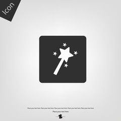 Magic wand icon. Vector illustration