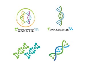 Dna genetic logo icon illustration