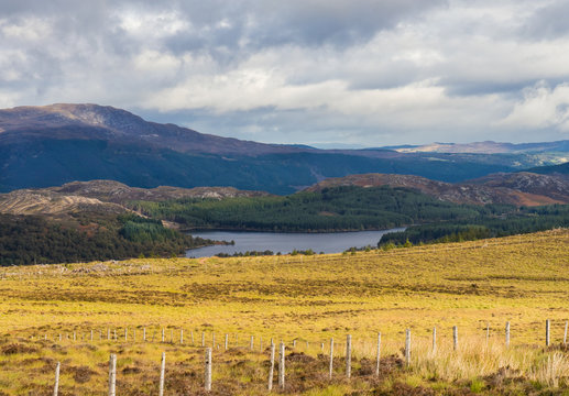 View On Great Glen Or Glen More In The Scottish Highland Near Loch Ness