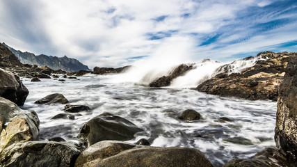 Foam surf on the ocean
