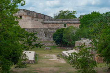 Fototapeta na wymiar View of the Mayan archaeological area of Ek Balam, on the Yucatan peninsula
