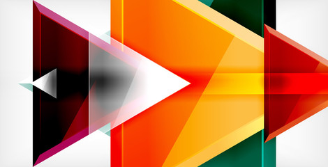 Glossy shiny triangles background