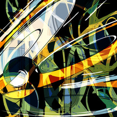 abstract color pattern in graffiti style quality illustration for your design