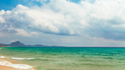 The beach of Costa Rei, Sardinia