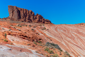 Rock formations in Valley of Fire State Park, Nevada USA