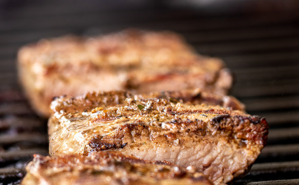 Lammfilet auf dem Grill, Grillparty Hintergrund Detail