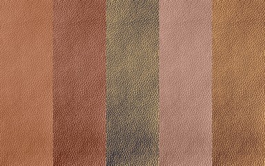 Fototapeta premium The texture of genuine leather. Impeccable and stylish background. Beautiful stylish background. Natural skin texture close up. Brown background. The structure of the leather material brown shades.