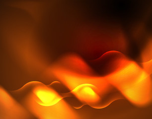 Shiny neon geometric waves template