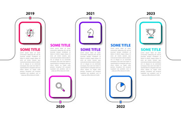 Infographic design template. Timeline concept with 5 steps