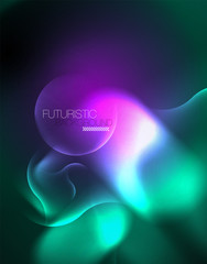 Neon lights vector abstract background