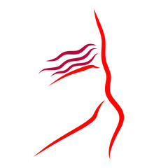 abstract image of a woman involved in sports